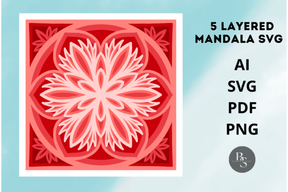 3D SVG Mandala for Shadow Boxes & Branding