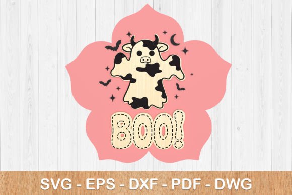 Halloween Cow Boo Sign: Laser Cutting & Signs