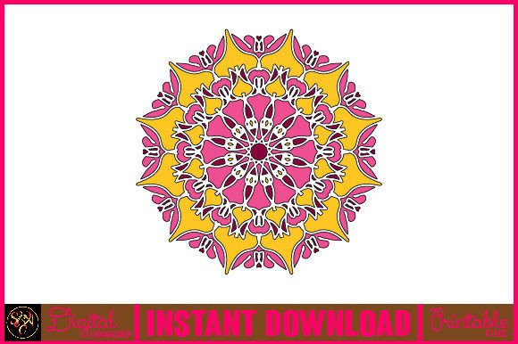Mandala 3D Layered SVG: Crafts & Graphics