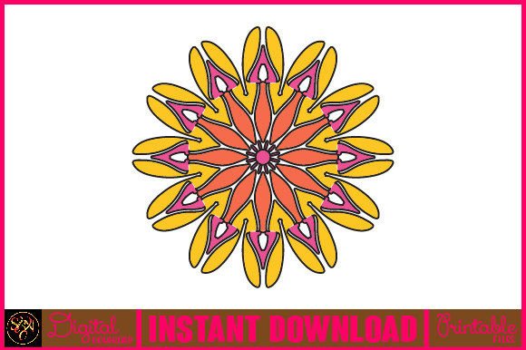 Mandala 3D Layered SVG: Crafts Graphics
