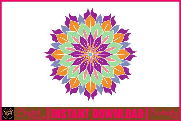 Mandala 3D Layered SVG: Graphics for Crafts