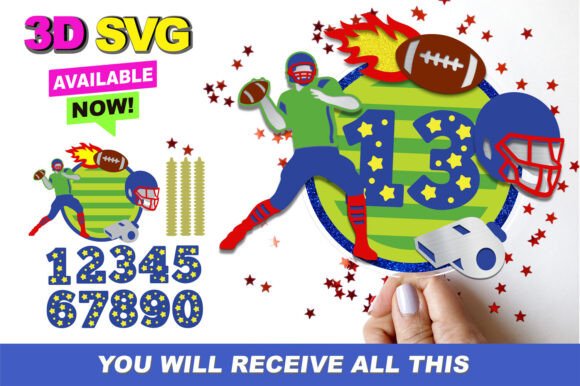 Review: Football Player Cake Topper 3D SVG for Crafters