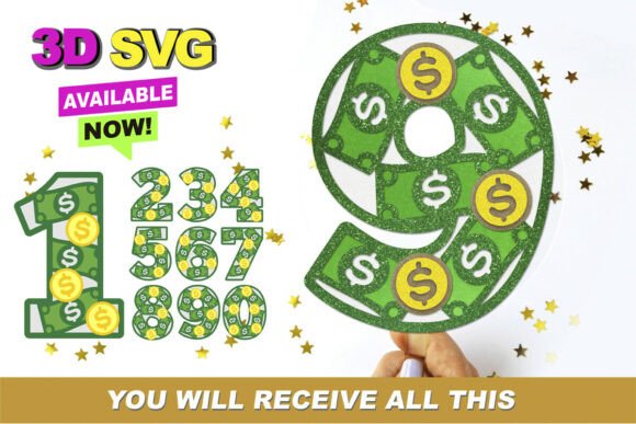 Review: Money Numbers 3D SVG for Embroidery