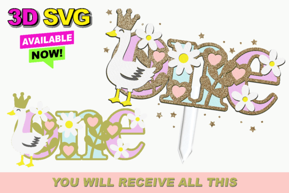 Silly Goose Cake Topper SVG for Crafts & Graphics